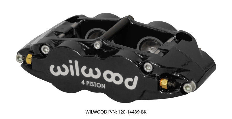 Wilwood Caliper Forged Narrow Superlite FNSL4R-DS Dust Seal 1.25/1.25 1.10in Rotor Width Black 120-14439-BK