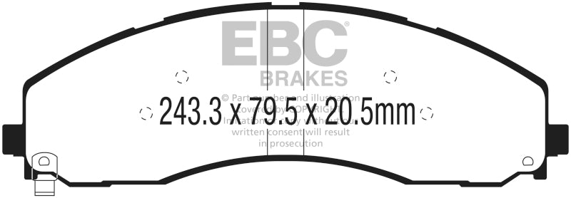 EBC 2017+ Ford F-450 Greenstuff Front Brake Pads DP63078