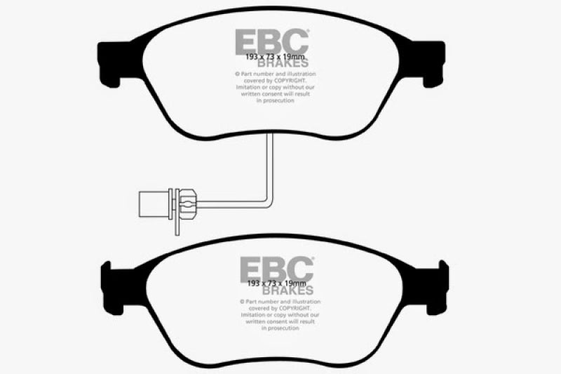 EBC 2003-2006 Volkswagen Phaeton 4.2L Ultimax2 Front Brake Pads UD1024