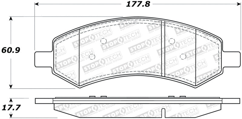 StopTech Sport Brake Pads w/Shims and Hardware Rear 309.1084