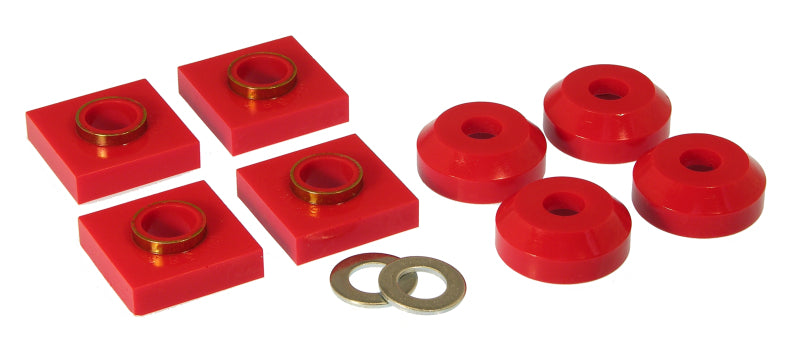 Prothane 76 & Earlier Ford F150/250 Transfer Case Mounts - Red Fits select: 1966-1976 FORD F250