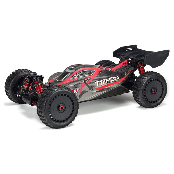 ARRMA 1/8 TYPHON 6S V5 4 Wheel Drive BLX Buggy with Spektrum Firma RTR Battery & Charger not included Black ARA8606V5 Cars Electric Kit Other
