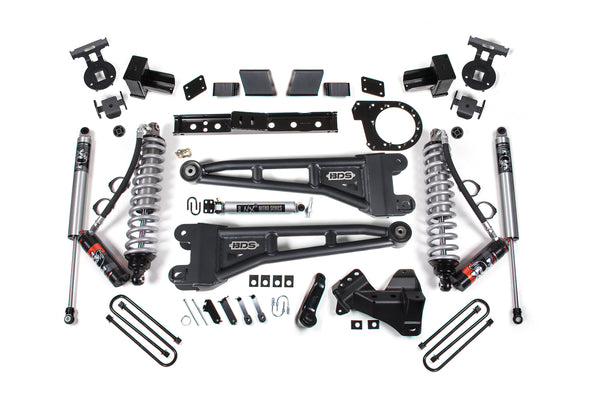 BDS 7 Inch Lift Kit W/ Radius Arm FOX 2.5 Performance Elite, Fits Ford F250/F350 Super Duty 23-26 Diesel 2258PPS