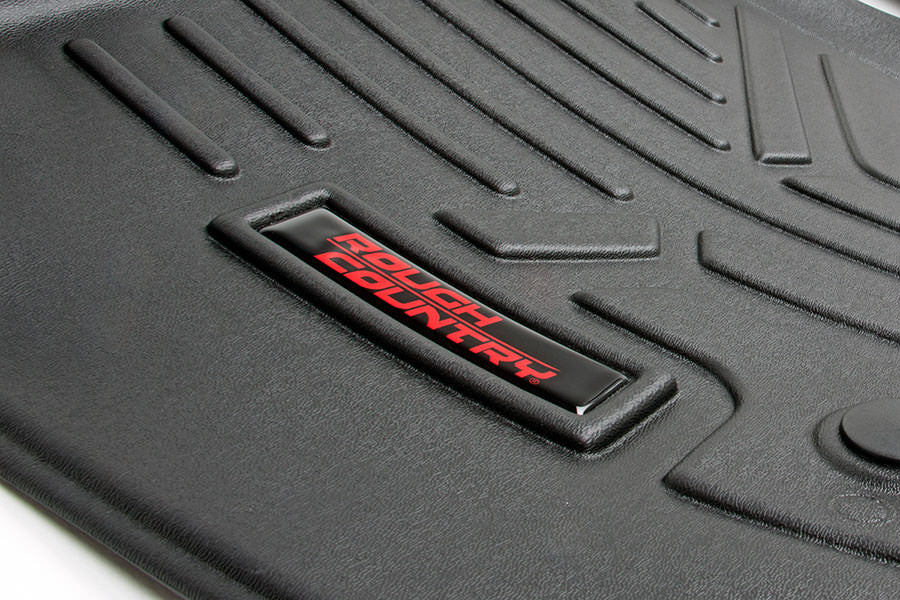 Rough Country Floor Mats Fr & Rr Over Hump Ford F-150 (15-23)/F-150 Lightning (2022) M-51153