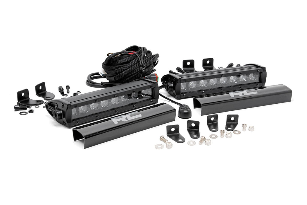 Rough Country Led Light Kit Grille Mount 8" Black Pair Ford F-250 Super Duty (17-19) 70697