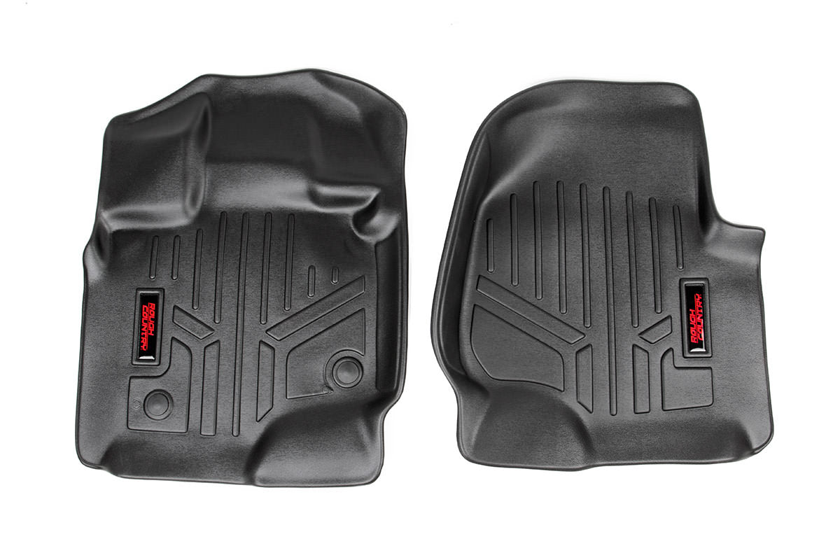 Rough Country Floor Mats Front Fits Ford F-150 (15-23)/F-150 Lightning (22-23)/Raptor (17-23) M-5151