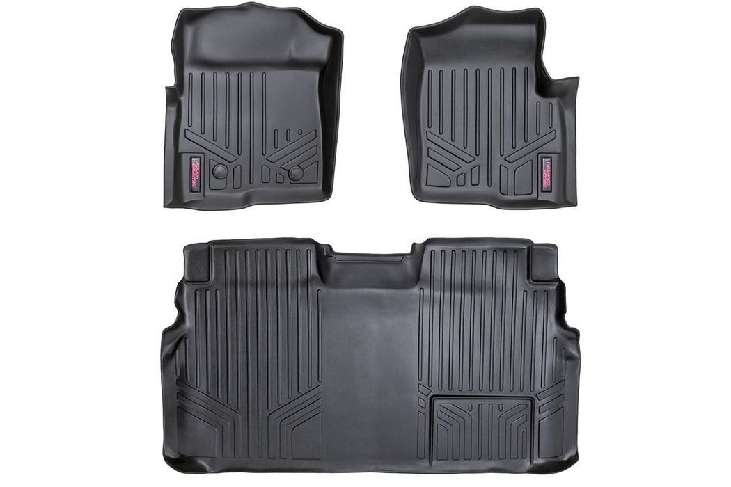 Rough Country Floor Mats Fr & Rr 2 Ret Hook Ford F-150 2Wd/4Wd (2011-2014) M-51112