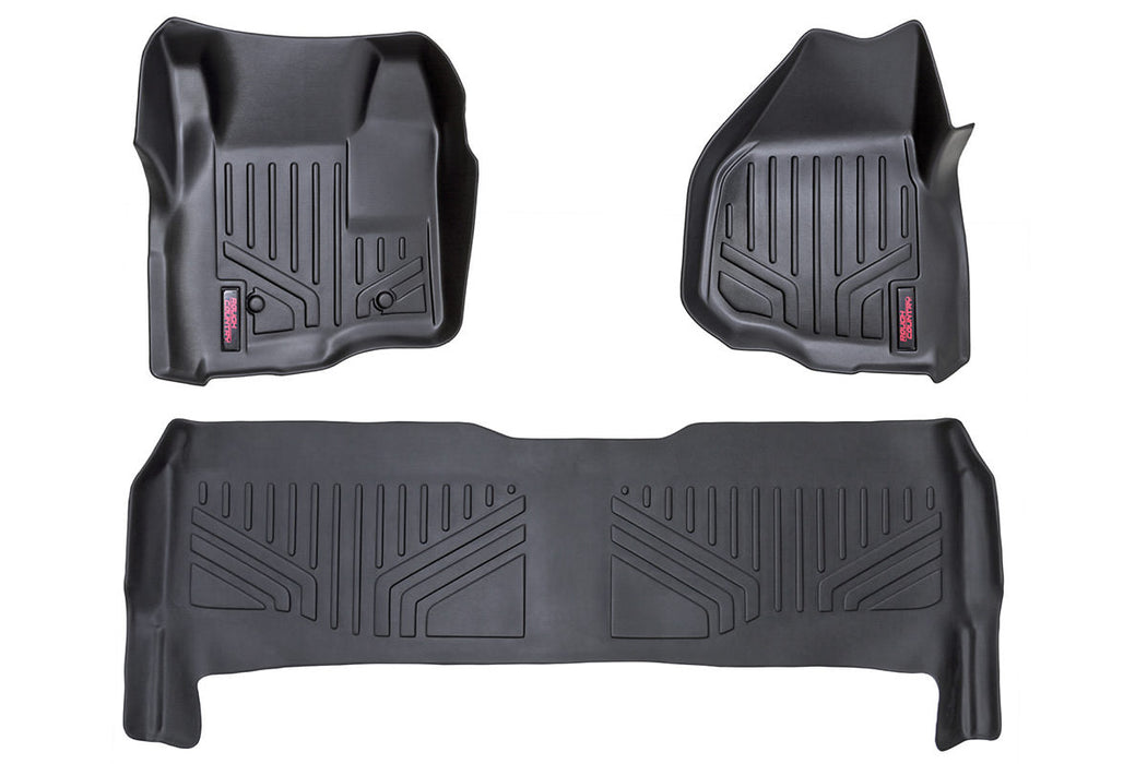 Rough Country Floor Mats Fr & Rr Depressed Pedal Ford F-250/F-350 Super Duty (11-16) M-51223