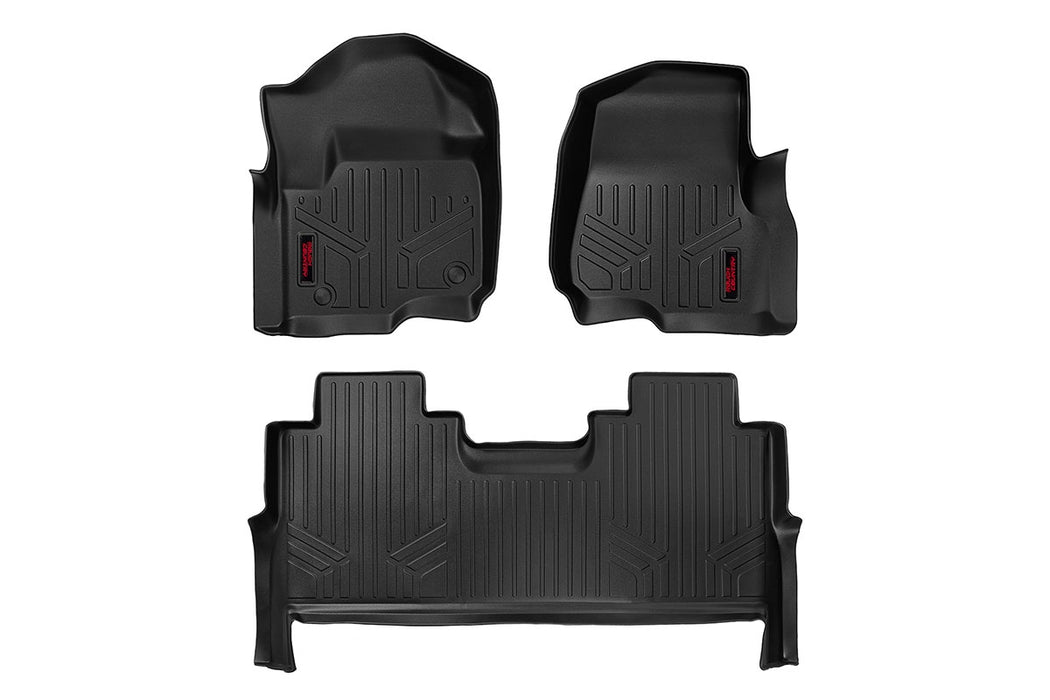 Rough Country Floor Mats Front And Rear Ford F-250 Super Duty (17-23)/F-350 Super Duty (17-23) M-51712