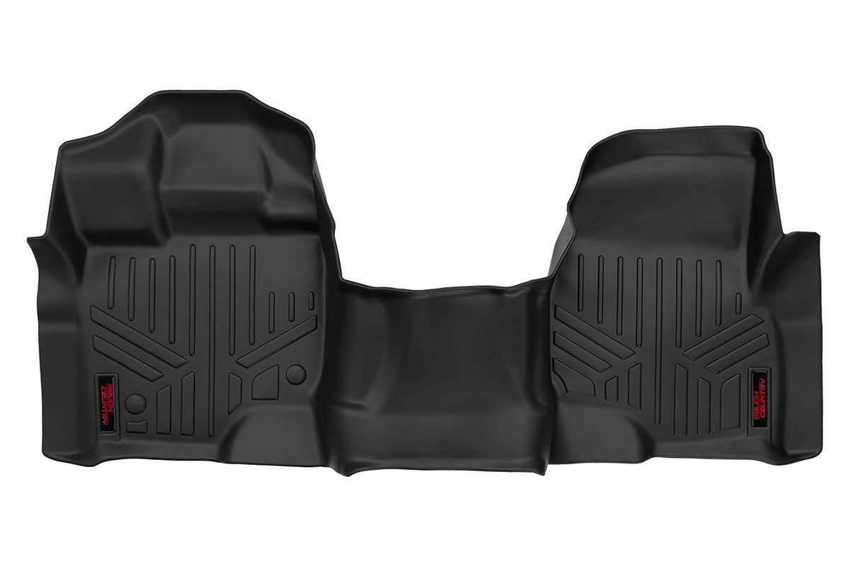 Rough Country Floor Mats Front Over Hump Fits Ford F-150 (15-23)/F-150 Lightning (22-23)/Raptor (17-20) M-5115