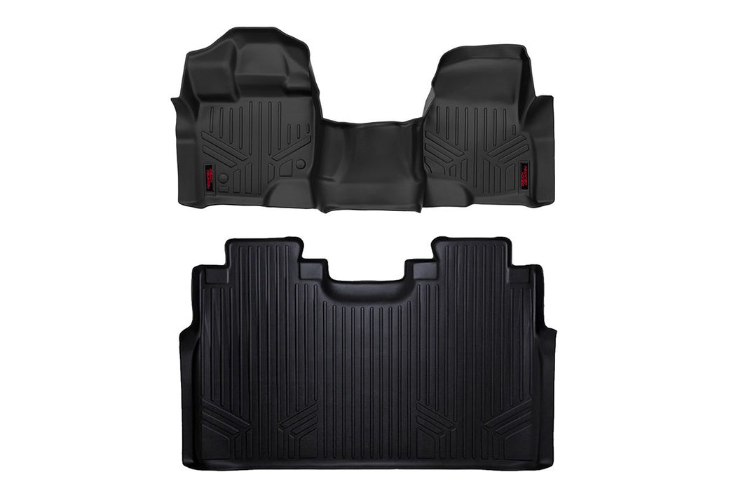 Rough Country Floor Mats Fr & Rr Over Hump Ford F-150 (15-23)/F-150 Lightning (2022) M-51153