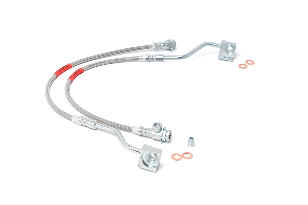 Rough Country Brake Lines Stainless Fr 4-6" Lift Fits Ford Bronco/F-150 (80-96) 89310S