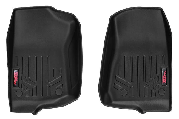 Rough Country Floor Mats Fr 2 Door Fits Jeep Gladiator Jt (20-23)/Wrangler Jl (18-23) M-6150