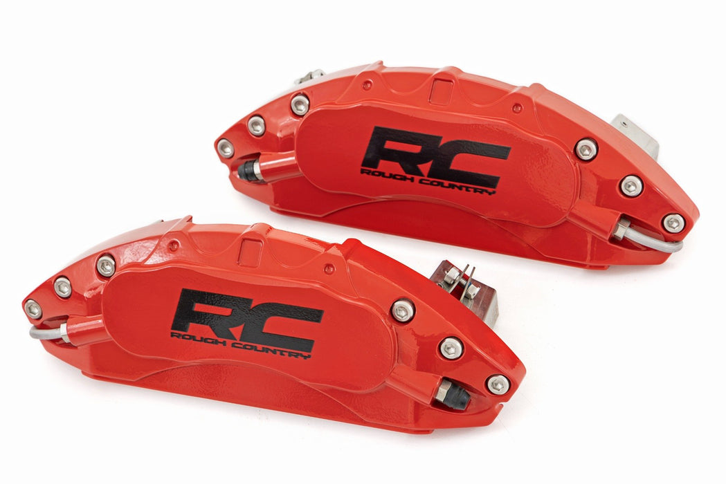 Rough Country Caliper Covers Front And Rear Red Non-Sport Jeep Gladiator Jt (20-23)/Wrangler Jl (18-23 71142A