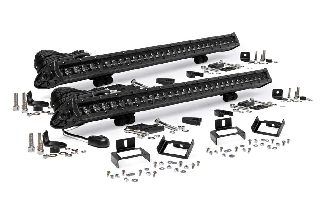 Rough Country Led Light Kit Grill Mount 30" Black Single Row Pair Ford Super Duty (11-16) 70771