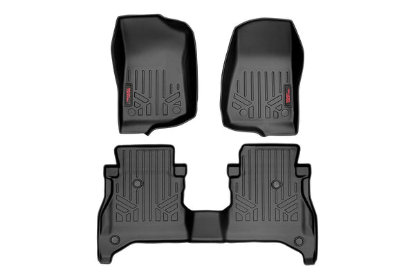 Rough Country Floor Mats Fr & Rr Non-Lock Fits Jeep Gladiator Jt 4WD (20-23) M-61505