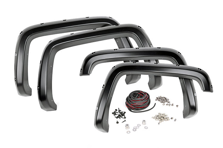 Rough Country Pocket Fender Flares W/ Rivets (6.5-Foot And 8-Foot Bed Models) F-C10714
