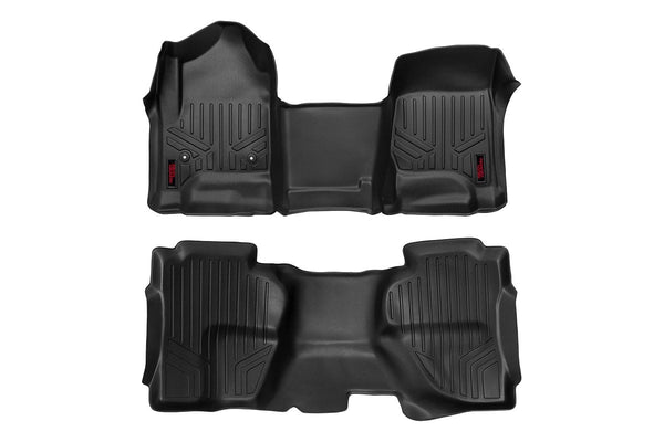 Rough Country Floor Mats Fr & Rr Ov Hump Ext Cb Fits Chevy/GMC 1500/2500HD/3500HD 2WD/4WD M-21142