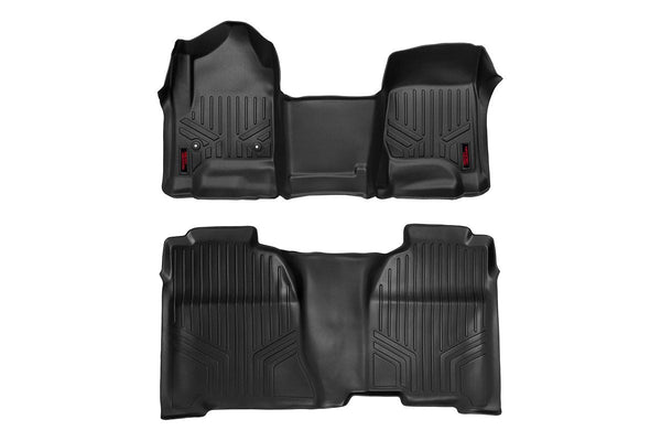 Rough Country Floor Mats Fr & Rr Ov Hump Crew Fits Chevy/GMC 1500/2500HD/3500HD 2WD/4WD M-21143