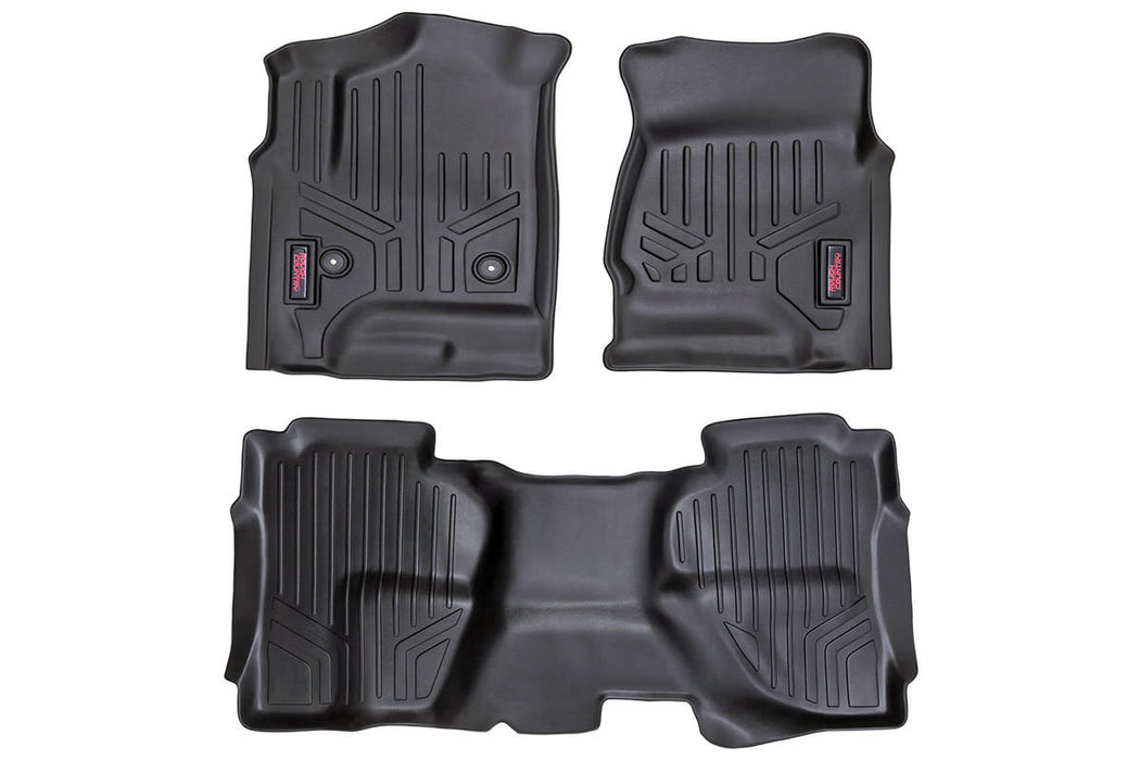 Rough Country Floor Mats Fr & Rr Ext Cab Chevy/Gmc 1500/2500Hd/3500Hd 2Wd/4Wd M-21412