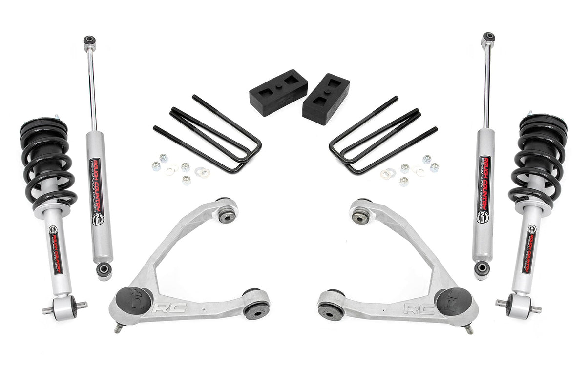 Rough Country 3.5 Inch Lift Kit Cast Steel N3 Strut Fits Chevy/GMC 1500 (07-13) 246.23