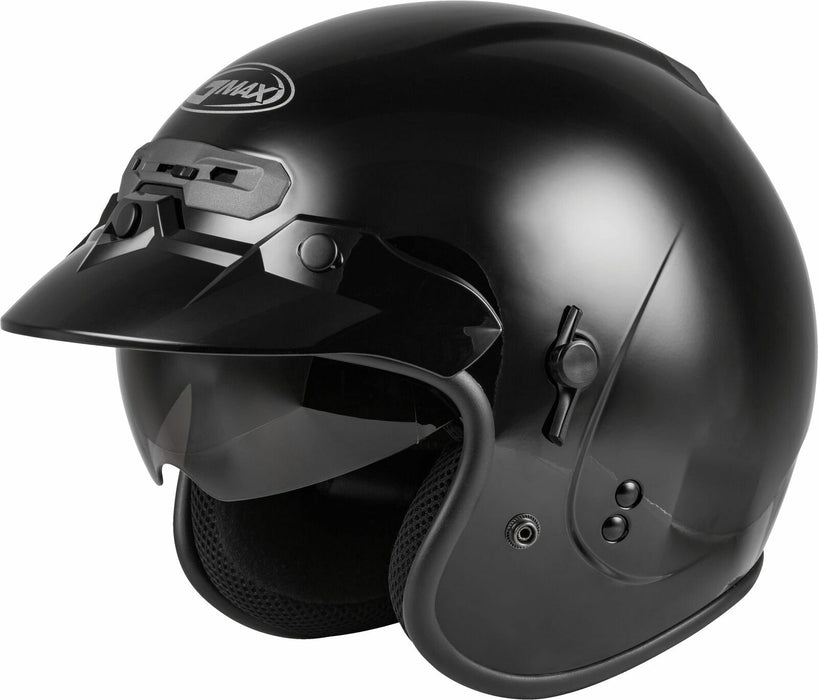 GMAX GM-32 Open-Face Street Helmet (Black, Medium)