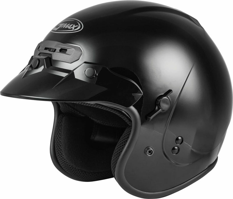 GMAX GM-32 Open-Face Street Helmet (Black, Medium)