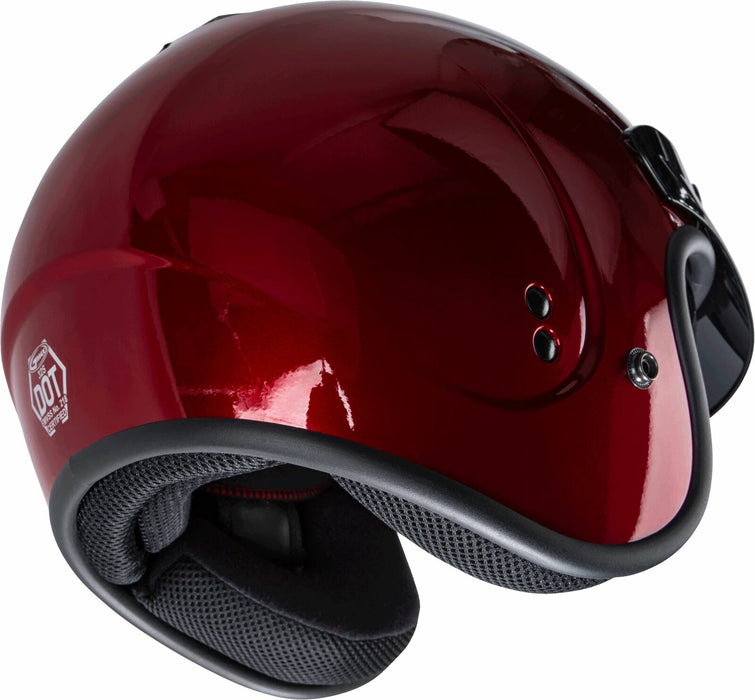 GMAX GM-32 Open-Face Street Helmet (Candy Red, X-Small)