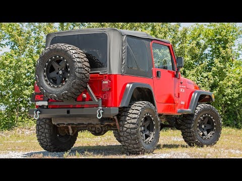 Rough Country Rear Bumper Tire Carrier compatible with Jeep Wrangler Tj (97-06)/Wrangler Yj (87-95) 10592A