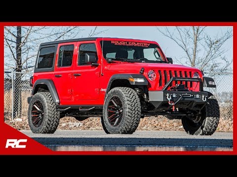 Rough Country 3.5" Lift Kit Adj Lca Fr D/S Vertex compatible with Jeep Wrangler Jl Rubicon (18-23) 69150