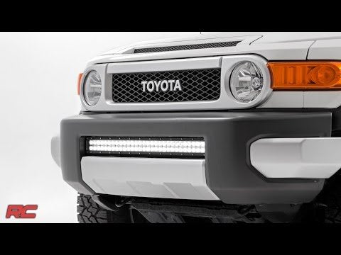 LED Light | Bumper Mount | 30" Black Dual Row | White DRL | Fits toyotaFJ Cruiser (07-14)