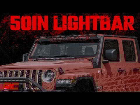 Rough Country compatible with Jeep 50-Inch Straight Led Light Bar Upper Windshield Kit W/ Dual-Row Black Series Led White Drl (20-22 Gladiator Jt, 18-22 Wrangler Jl) 70067