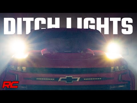 Rough Country Led Light Kit Ditch Mount 2" Black Pair Flood Chevy Silverado 1500 (19-23) 70842