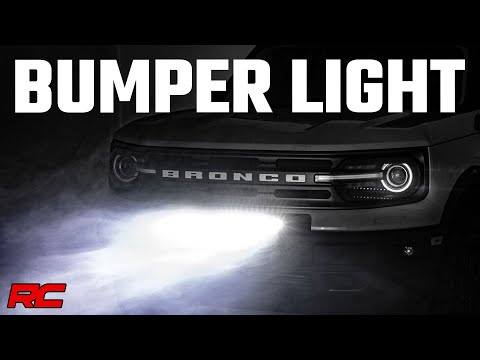Rough Country Led Light Bumper Mount 20" Black Single Row White Drl Ford Bronco Sport (21-23) 71037