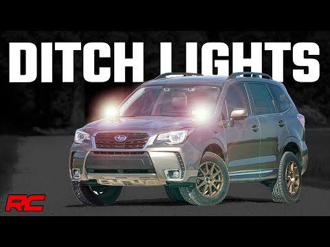 Rough Country Led Light Kit Ditch Mount Dual 2" Black Pairs Spot Subaru Forester (14-18) 70868