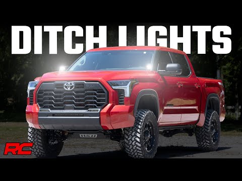 Rough Country LED Light Kit Ditch Mount 3" OSRAM Wide Fits toyotaTundra (22-23)