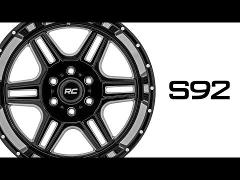 Rough Country 92 Series Wheel Machined One-Piece Gloss Black 22X12 6X5.544Mm 92221212