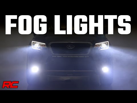 Rough Country Led Light Kit Fog Mount 2" Black Pair Spot Subaru Forester (14-18) 70857