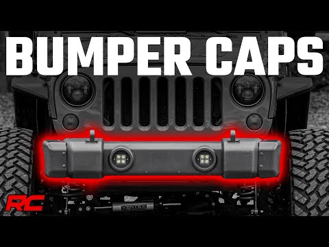 Rough Country Front Bumper Caps compatible with Jeep Wrangler Jk (2007-2018) 1047