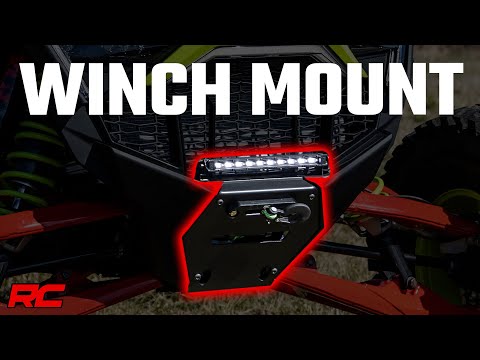 Rough Country Led Light Winch Mount Rs6500S 10" Black Slimline Polaris Rzr Pro R 92064