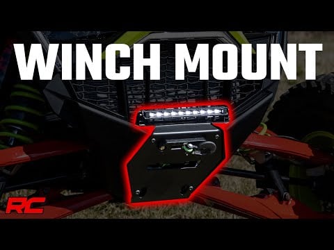 Rough Country Led Light Winch Mount Rs4500S 10" Black Slimline Polaris Rzr Pro R 92063