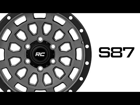 Rough Country 87 Series Wheel Simulated Beadlock Gray/Black 17X8.5 6X5.5 +0Mm 87170912G