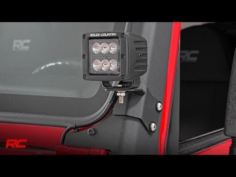 Rough Country Led Light Mount Lower A-Pillar Pod compatible with Jeep Wrangler Tj (97-06) 70046