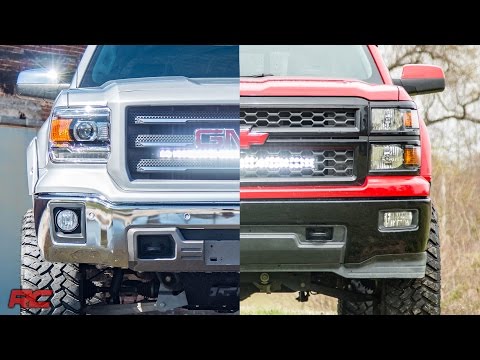 Rough Country Led Light Kit Behind Grille Mount 30" Chrome Single Row Chevy/fits gmc 1500 (14-18) 70625
