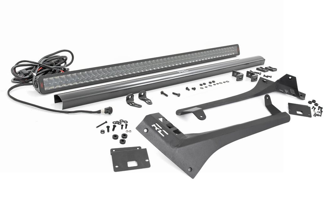 Rough Country Jeep Jl/Jt 50In Led Upper Windshield Mount W/ 50In Dual Row Spectrum Series 80069