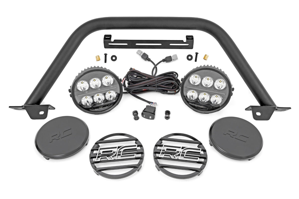 Rough Country Safari Bar 6.5 Inch Round Led Oe Modular Steel Fits Ford Bronco (21-23) 51113