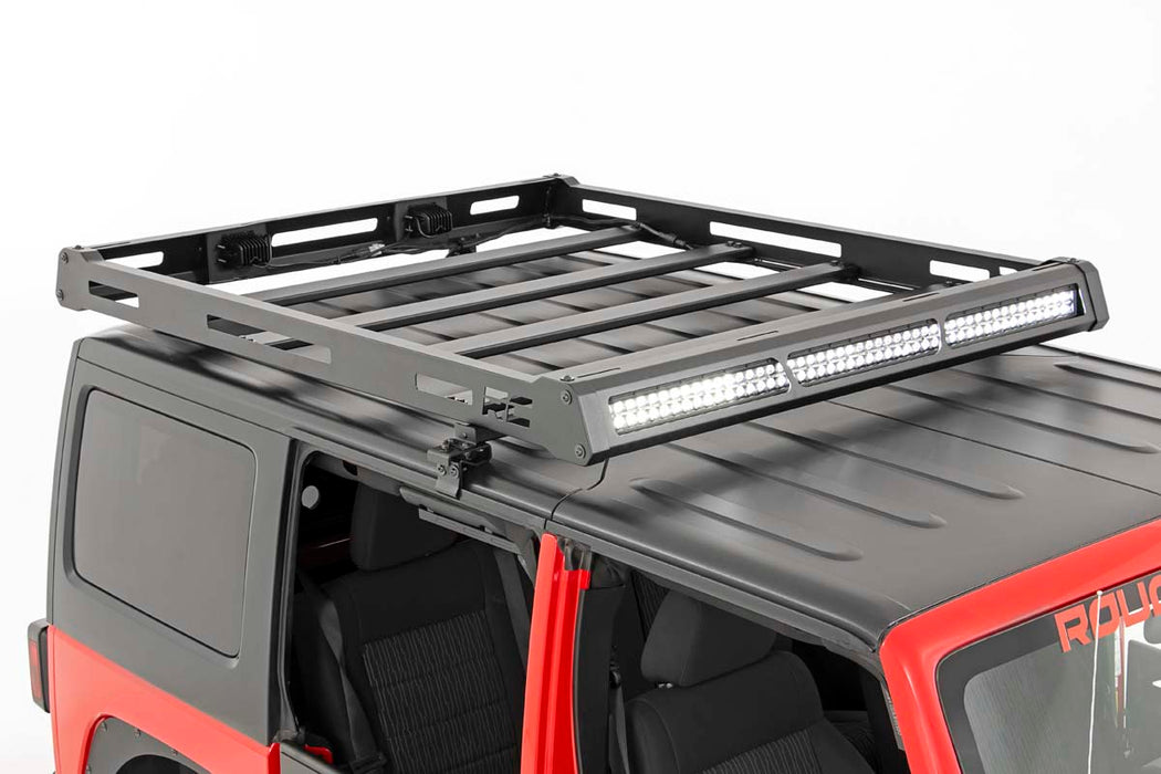 Rough Country Roof Rack Black Series Lights compatible with Jeep Wrangler Jk (2007-2018) 10615