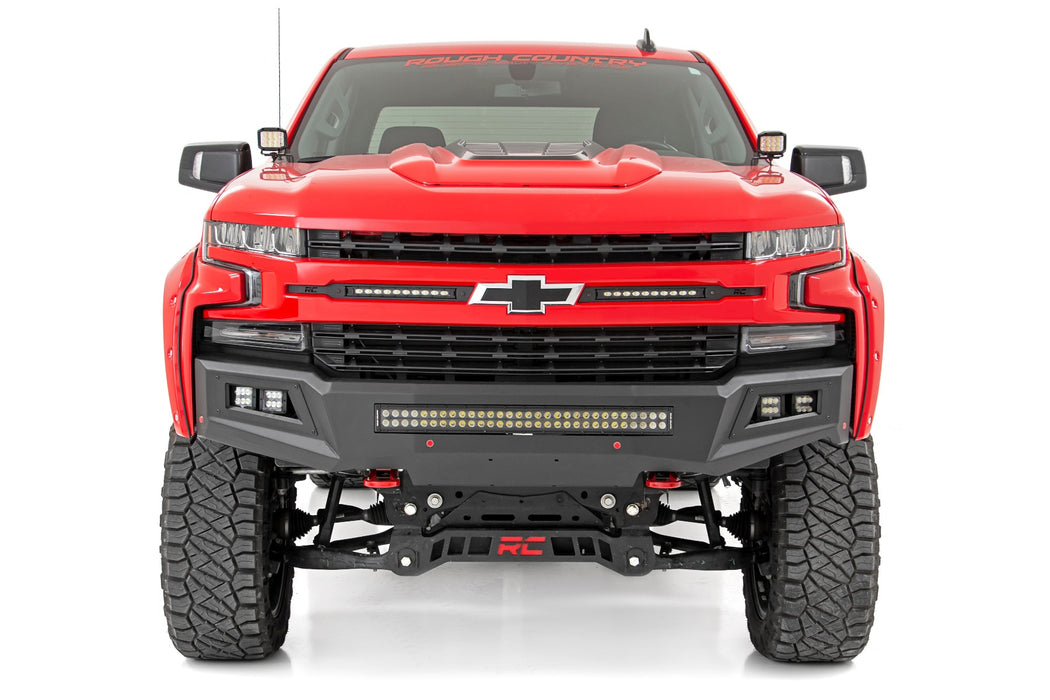Rough Country Led Light Kit Ditch Mount 2" Black Pair Amber Drl Chevy Silverado 1500 (19-23) 70844