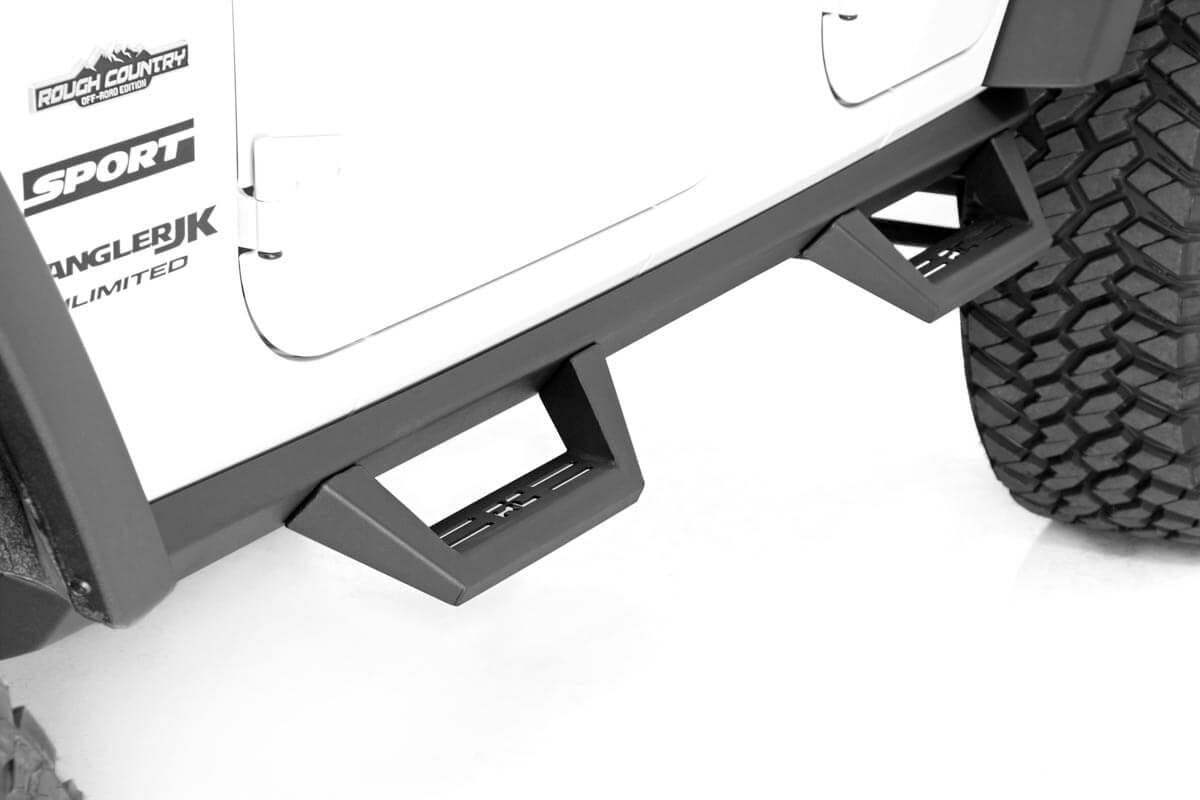 Rough Country Contoured Drop Steps 4 Door Fits Jeep Wrangler Jk 2WD/4WD (07-18) 90765B