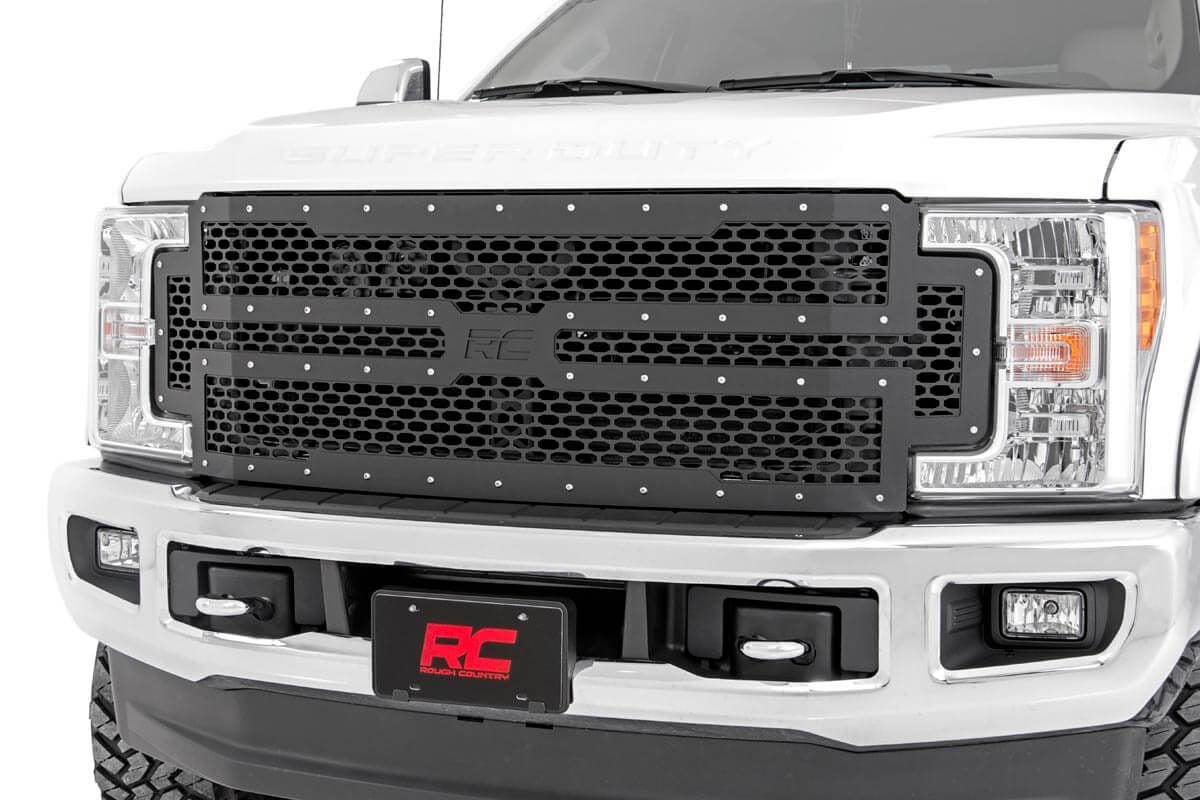 Rough Country Mesh Grille Fits Ford F-250/F-350 Super Duty 2WD/4WD (2017-2019) 70213